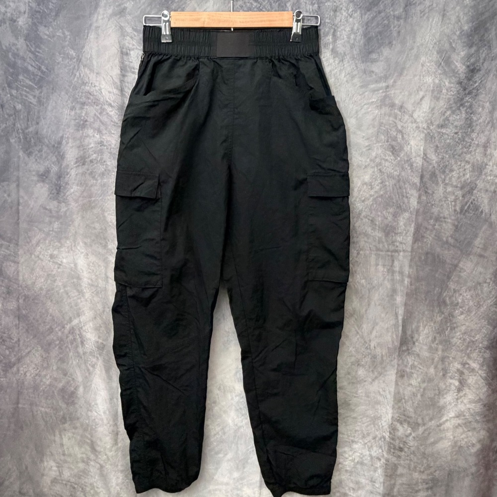 Prana Women Black Recycled Nylon Ripstop Cargo Jogger Pants Small